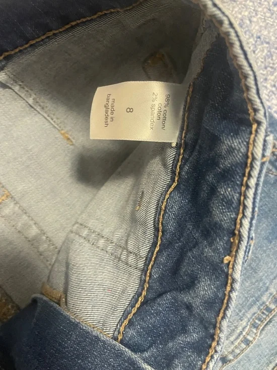 Maurices Blue Denim Patch-Pocket Shorts - Picture 3 of 6